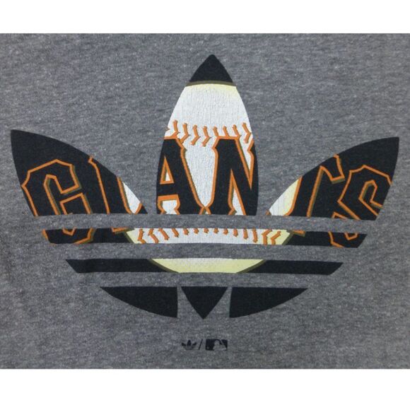 San Francisco Giants Logo inside Adidas Logo Collab Rare T-Shirt - Picture 4 of 9